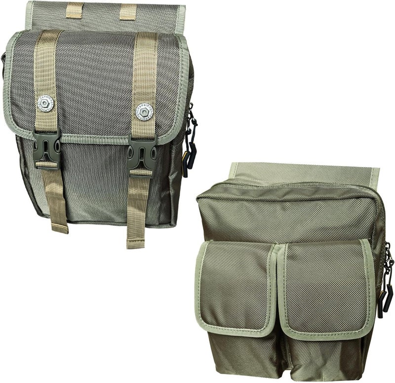 Larswon Universal Water-resistant ATV Tank Bag - Heavy-Duty Motorcycle Saddle Storage Compatible with Sportsman, Grizzly, KingQuad & Most ATV/UTV/Snowmobile AccessoriesArmy Green - Image 5